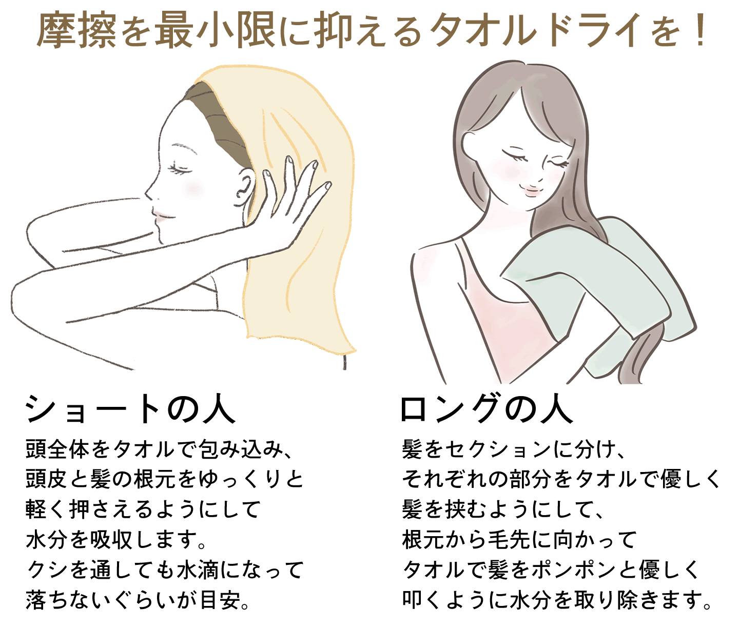 タオルドライのアドバイス