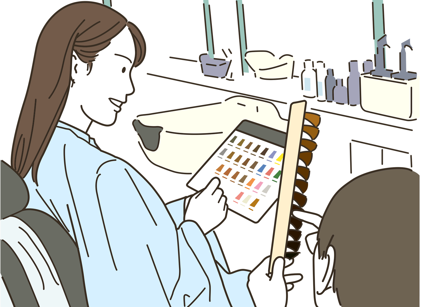 美容室でのカウンセリング