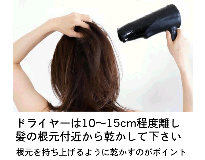 ドライヤーの仕方