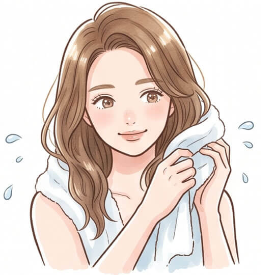 シャンプー後に髪の水気をしっかり切る方法