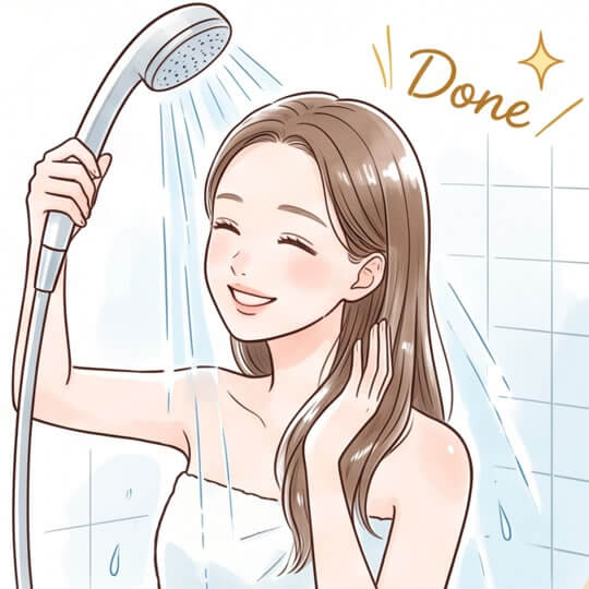 ヘアマスクをしっかり洗い流す方法