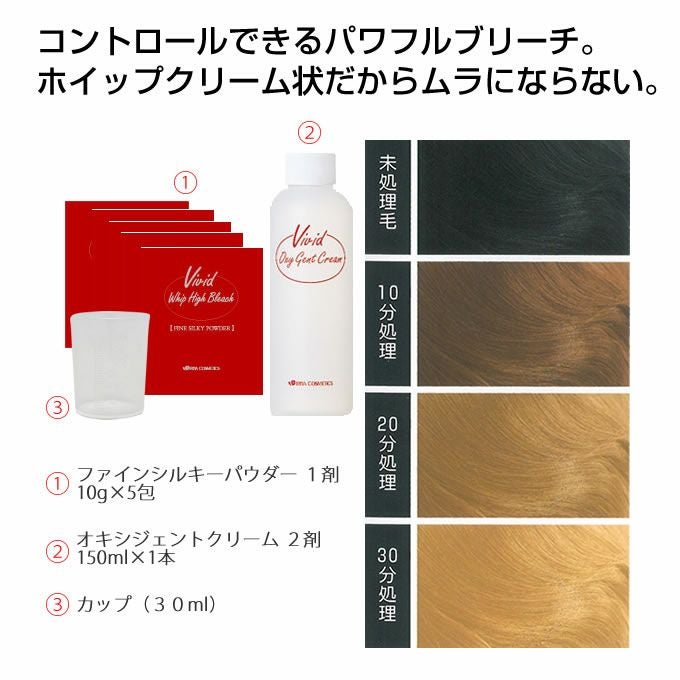 イリヤ ビビッド ホイップ ハイブリーチ(2剤式 脱色剤・脱染剤)｜美容