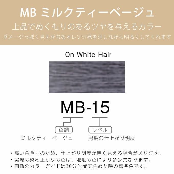 ホーユー プロマスター アプリエ MB-15 ミルクティーベージュ 80g 医薬