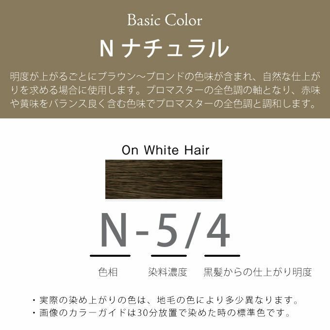 ホーユー プロマスター N-5/4 ナチュラル 80g 医薬部外品｜美容室専売