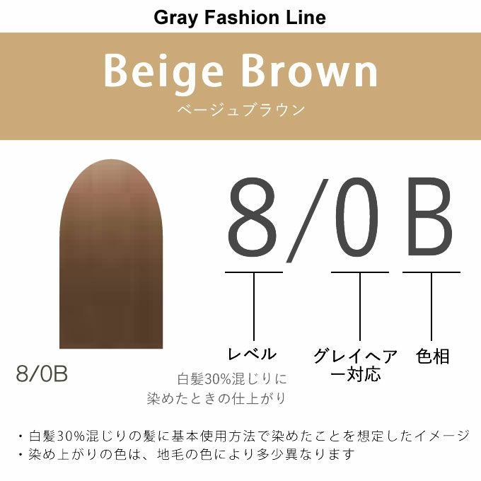 ナンバースリー プロアクション リクロマG 8/0B ベージュブラウン 80g