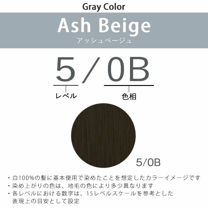 ナンバースリー ヒュウ グレイ カラー 5/OB アッシュベージュ 80g （第