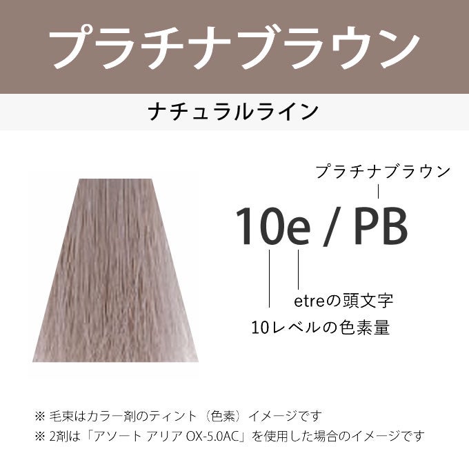 デミ アソート アリア エトレ 10e/PB プラチナブラウン 80g（第1剤